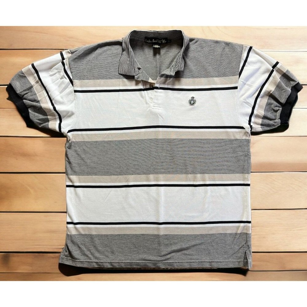 KNIGHTS‎ OF THE ROUND TABLE MEN’S POLO, VTG, Large STRIPES, SIZE XL